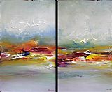 Ioan Popei Abstract Diptych painting